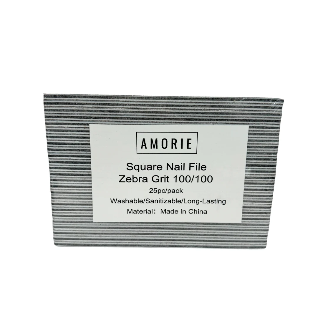 Amorie Nail File Pack Zebra Grit 100/100