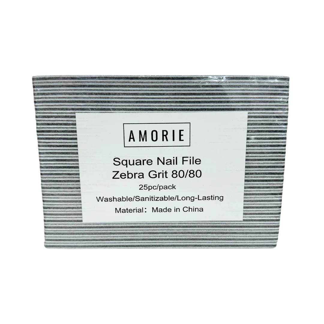Amorie Nail File Pack Zebra Grit 80/80 - Image 2