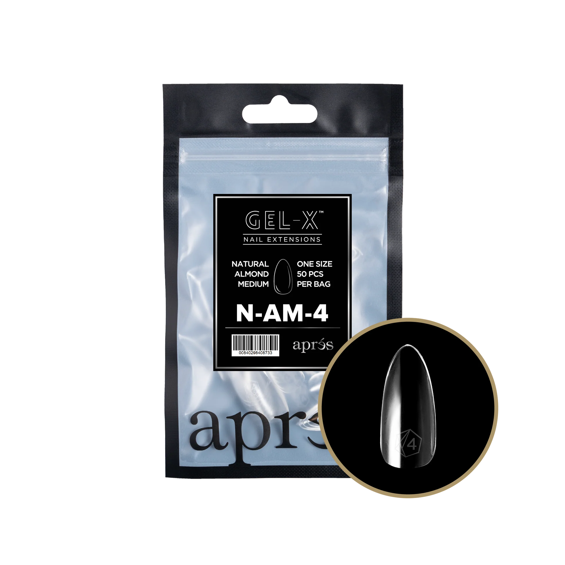 apres Gel-X® Natural Almond Medium Refill Bag