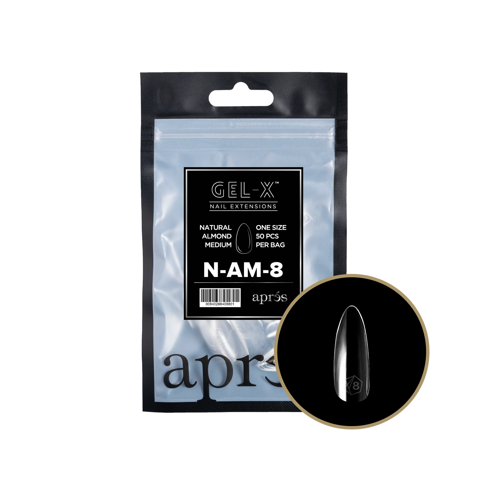 apres Gel-X® Natural Almond Medium Refill Bag - Image 5