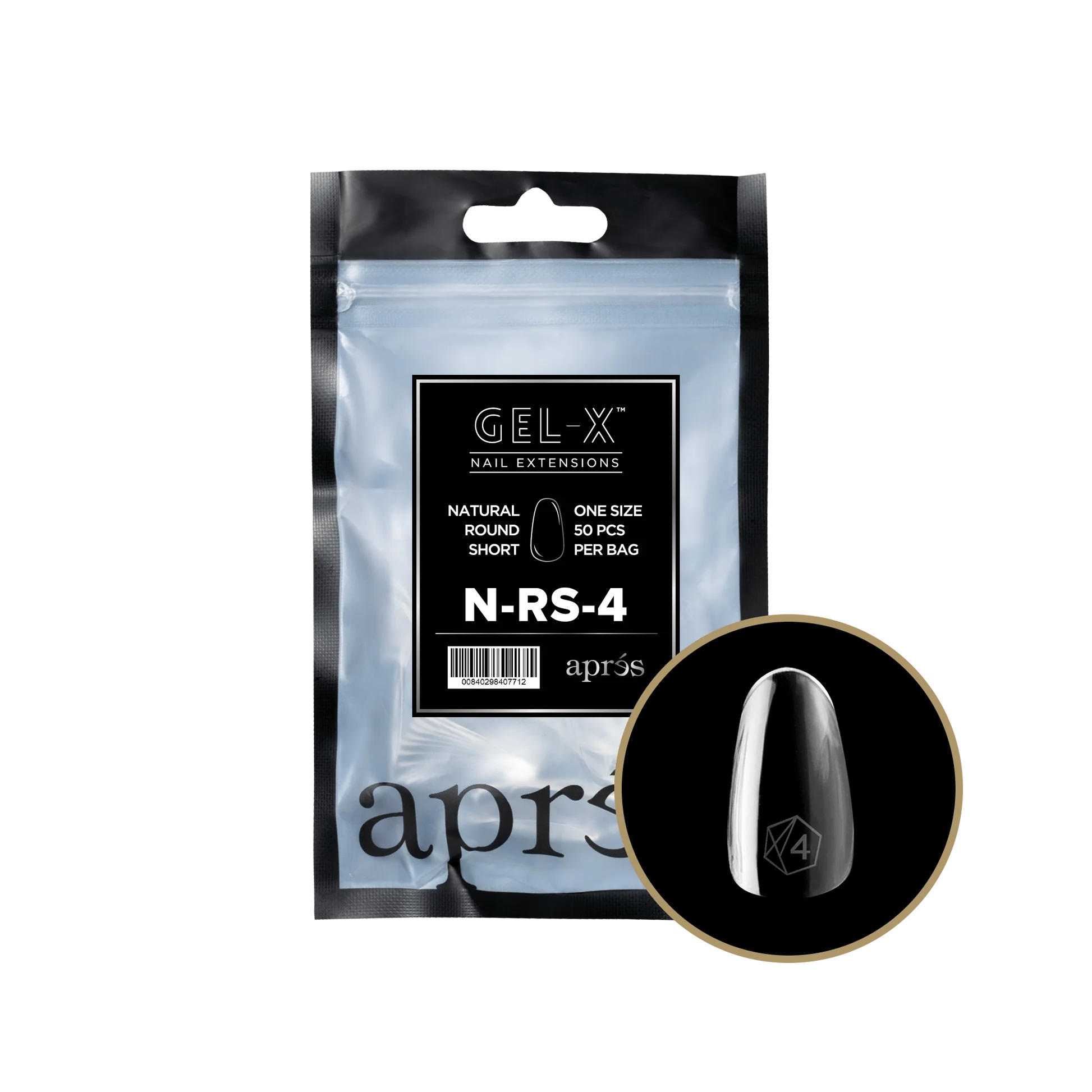 apres Gel-X® Natural Round Short Refill Bag - Image 2