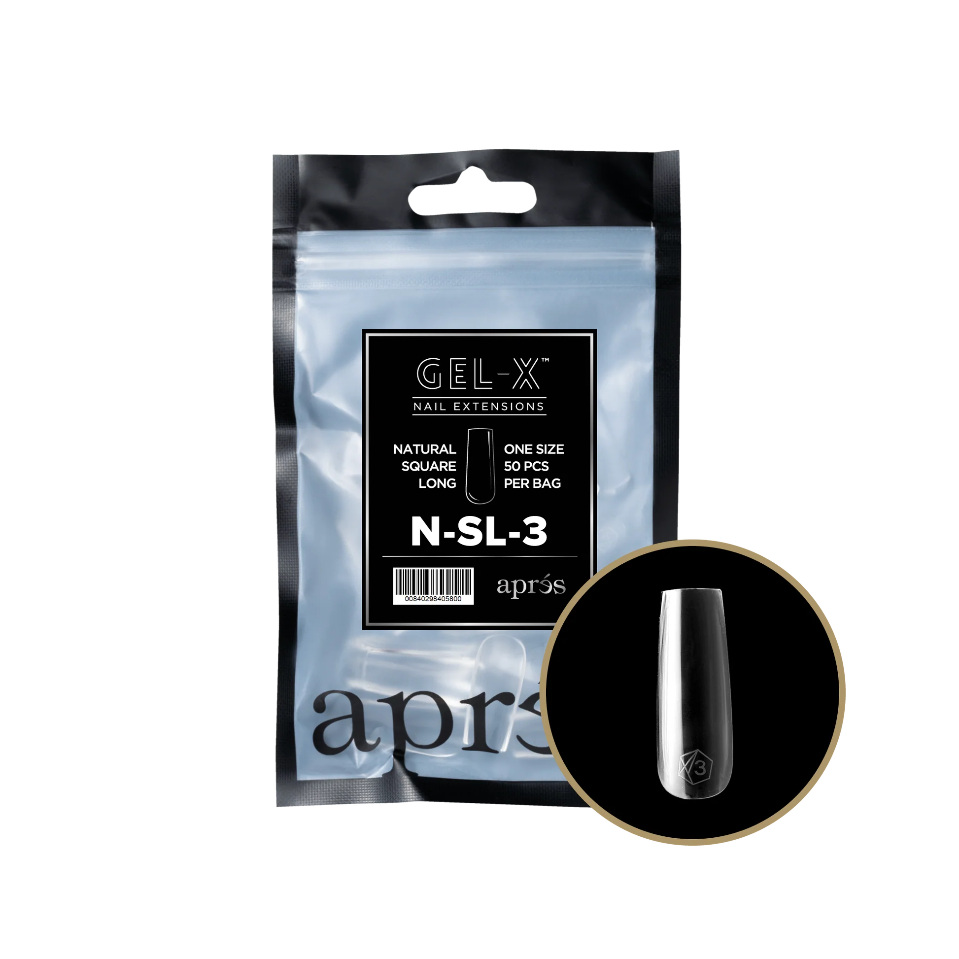 apres Gel-X® Natural Square Long Refill Bag