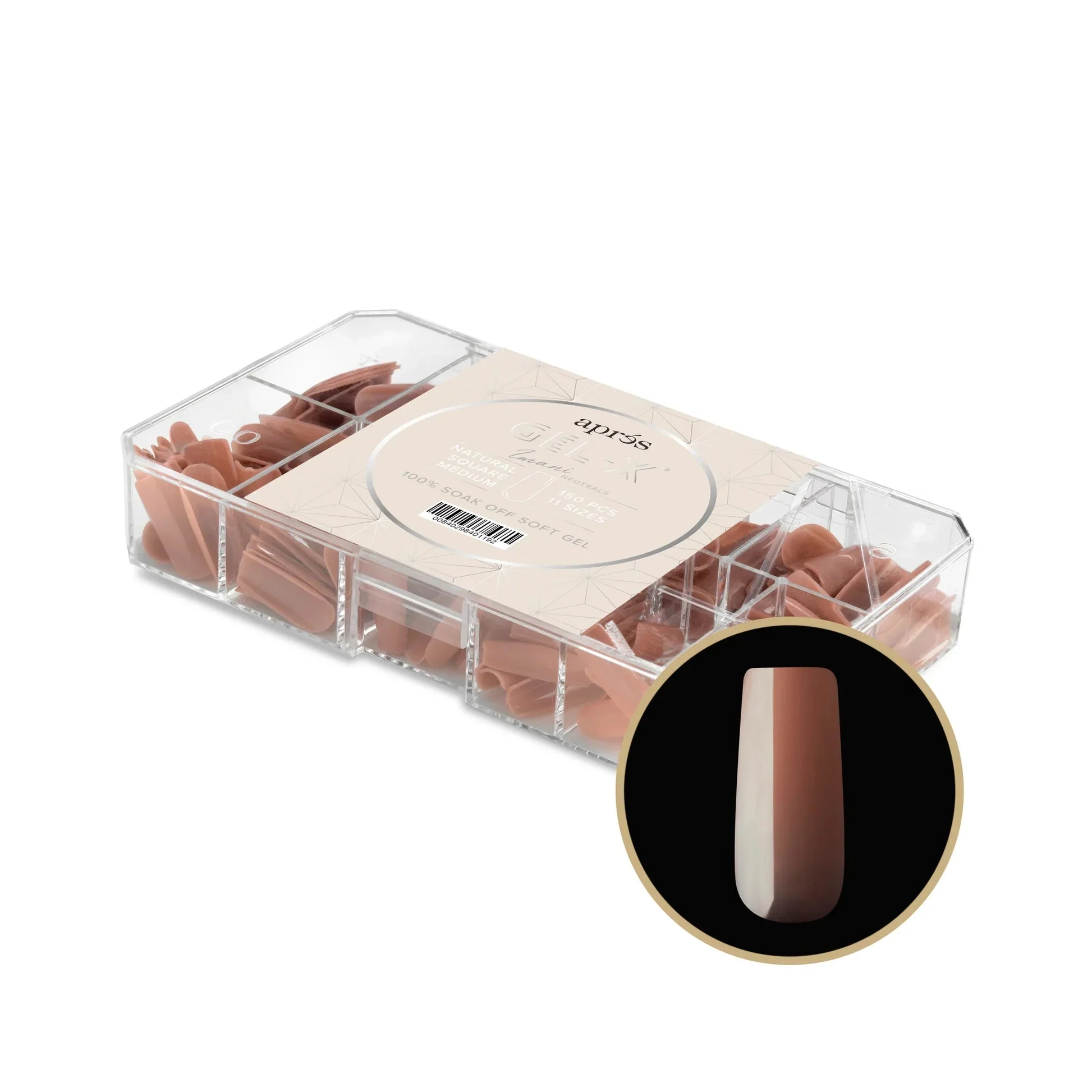 Aprés NEUTRALS GEL-X® IMANI BOX OF TIPS - 11 SIZES (150PCS) - Image 3