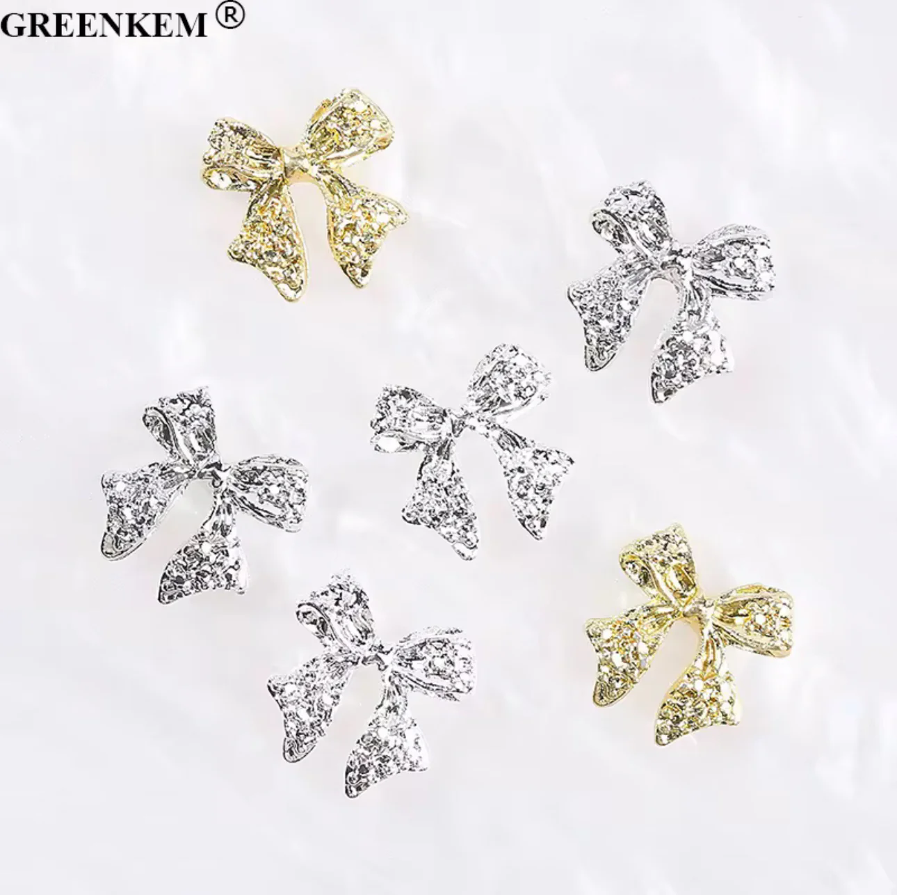 Bow Nail Charms for Nails 2pc
