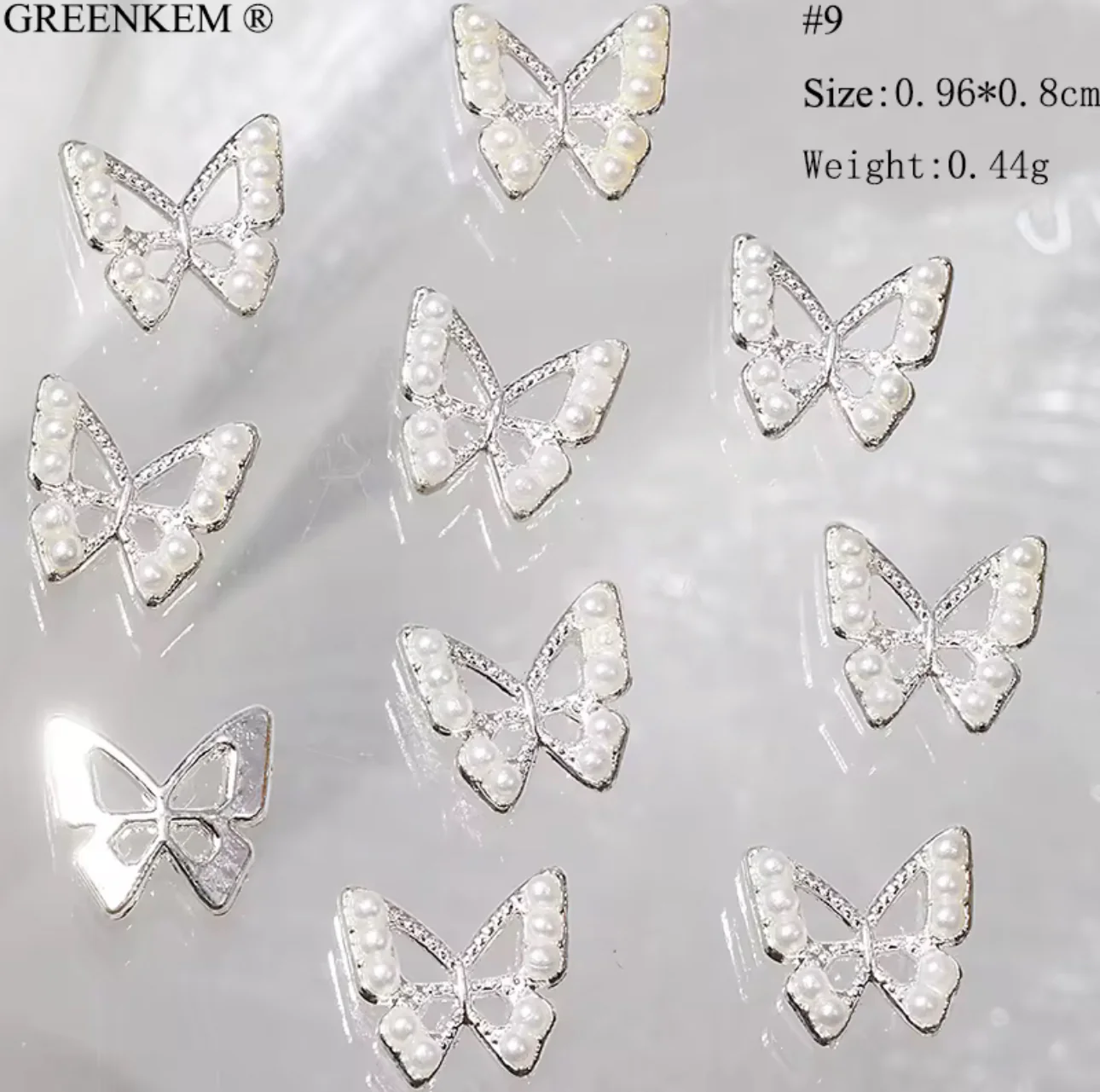 Butterfly 3D Nail Charms 2pc - Image 2