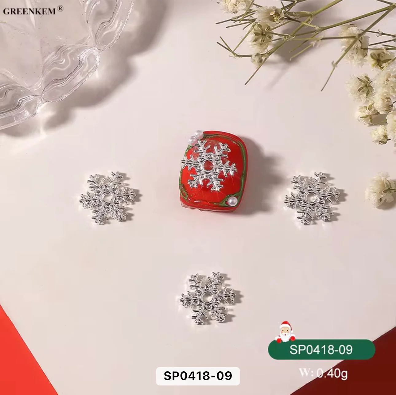Christmas Nail Charms 2pc In a Pack - Image 2