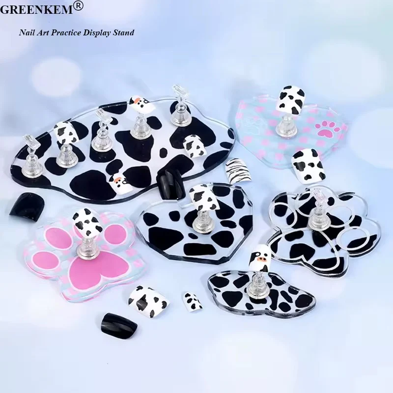 Cow Print Nail Stand