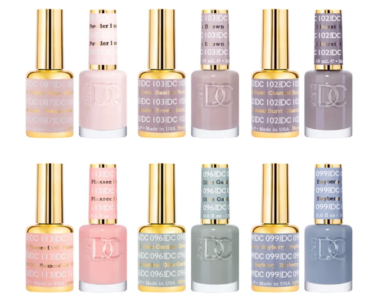 DND DC Neutral Gel & Lacquer Duos - 6pc Bundle