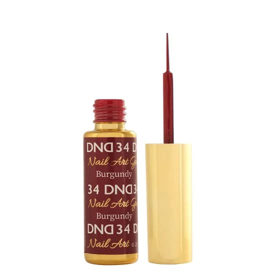 DND Nail Art Gel 34 Burgandy - Image 2