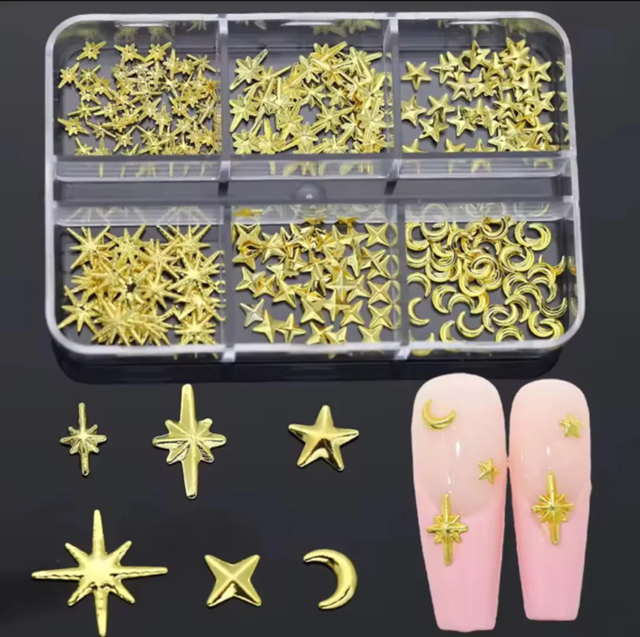 Gold Assorted Nail Charms - Image 2