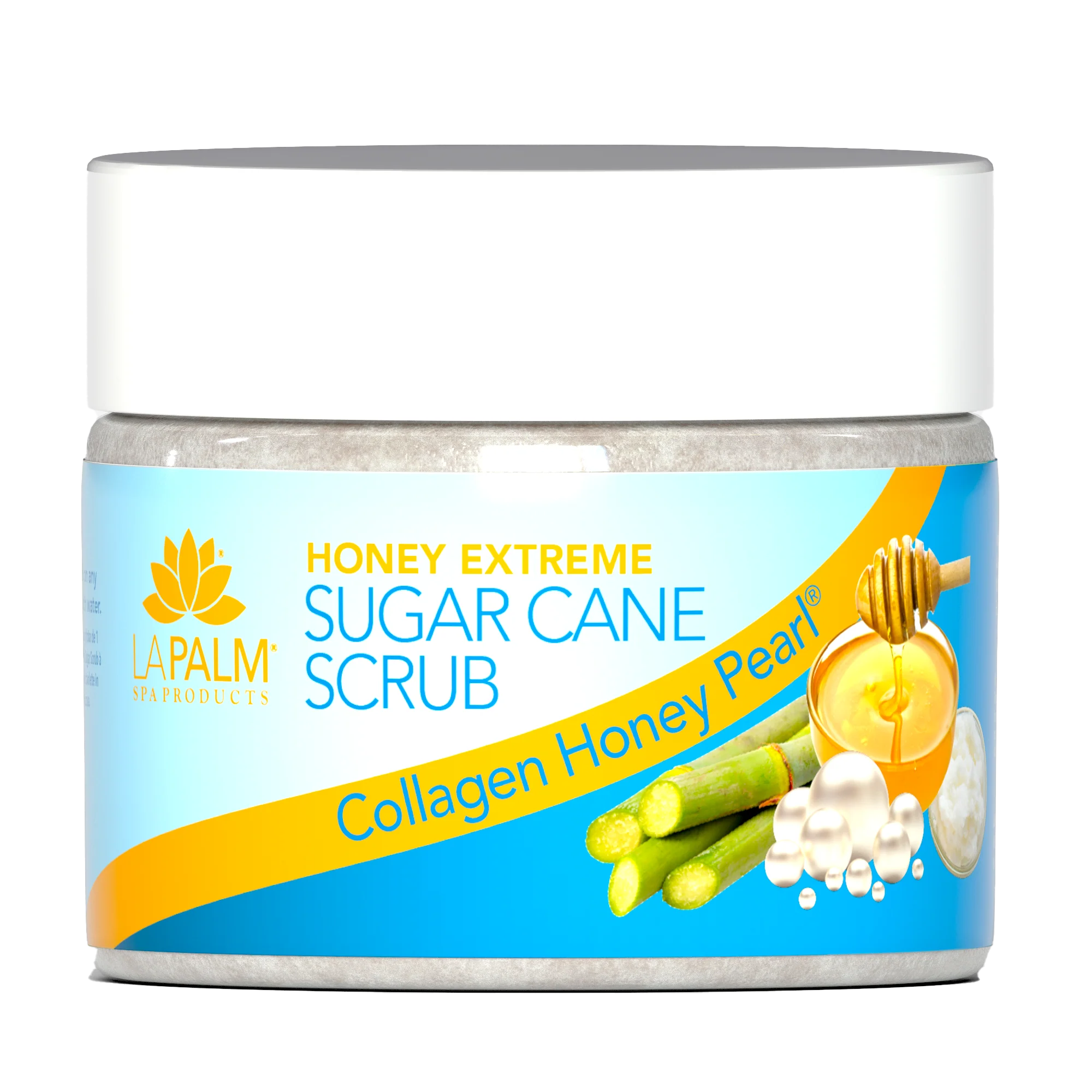 LA PALM Honey Extreme Sugar Cane Scrub “Honey Pearl ” 12oz