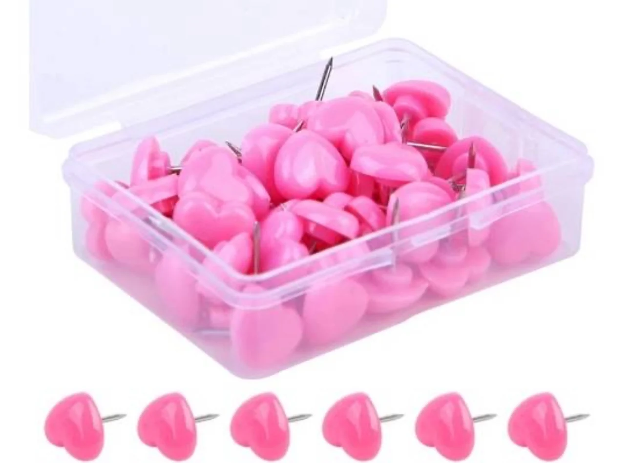Lash Adhesive Heart Pins 50pc - Image 2