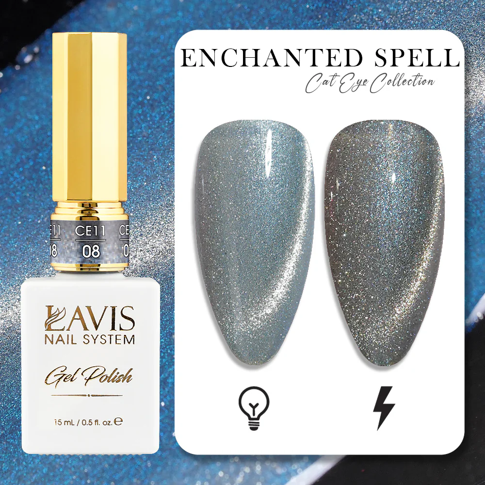 LAVIS Cat Eye Gel Polish 0.5 oz - Enchanted Spell Collection - Image 3