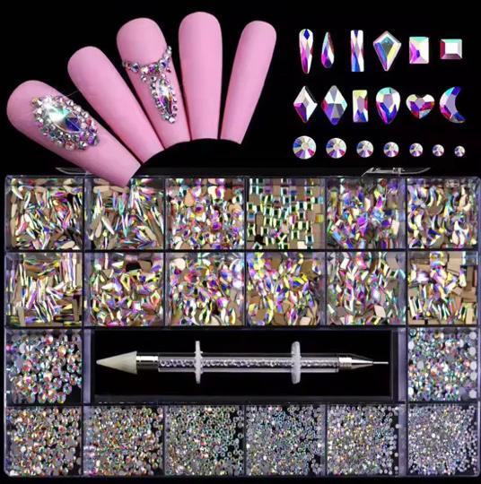 Nail Rhinestone 20 Grid Pack - Image 2