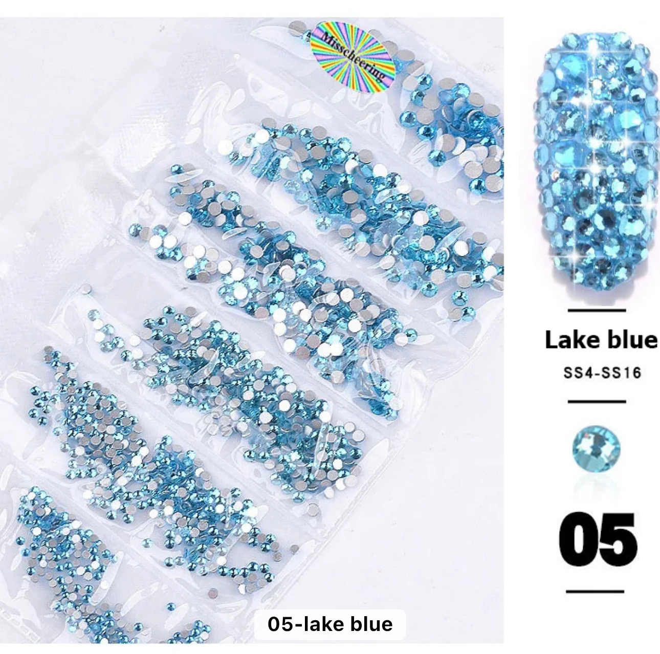 Nail Rhinestones Mixed Sizes 1728pc - Image 14