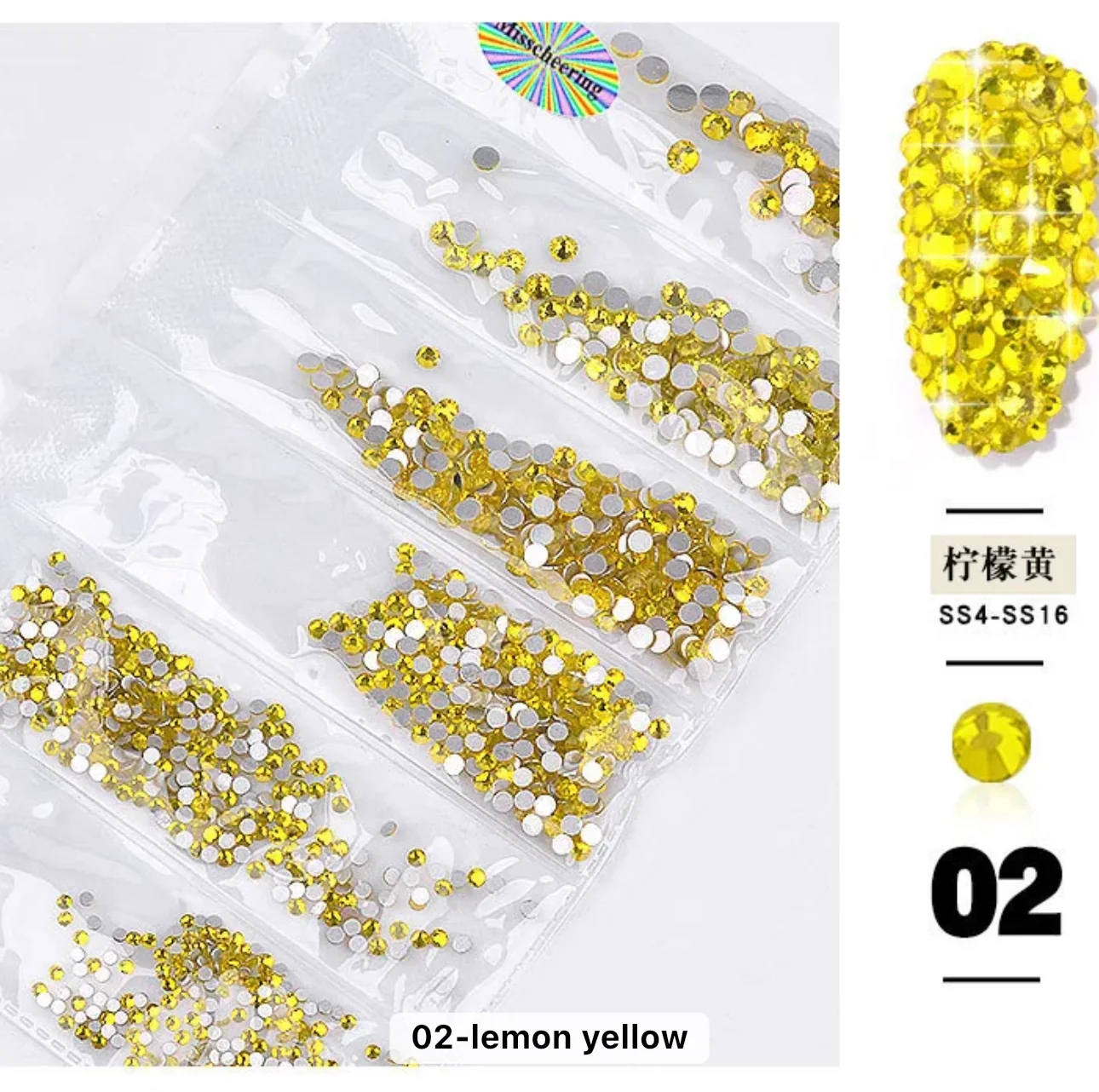 Nail Rhinestones Mixed Sizes 1728pc - Image 17