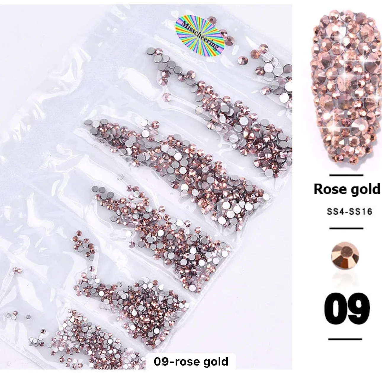 Nail Rhinestones Mixed Sizes 1728pc - Image 23