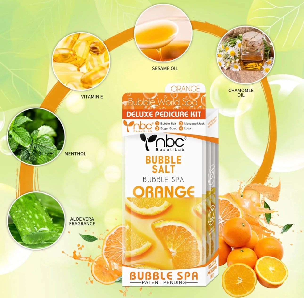NBC Beautilab Deluxe Pedicure Kit “Orange “ 50 Sets - Image 2