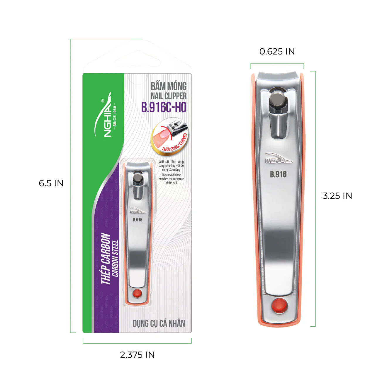 NGHIA Advance Self-Collecting Nail Clipper - B.916 (Stainless Steel) - Image 3