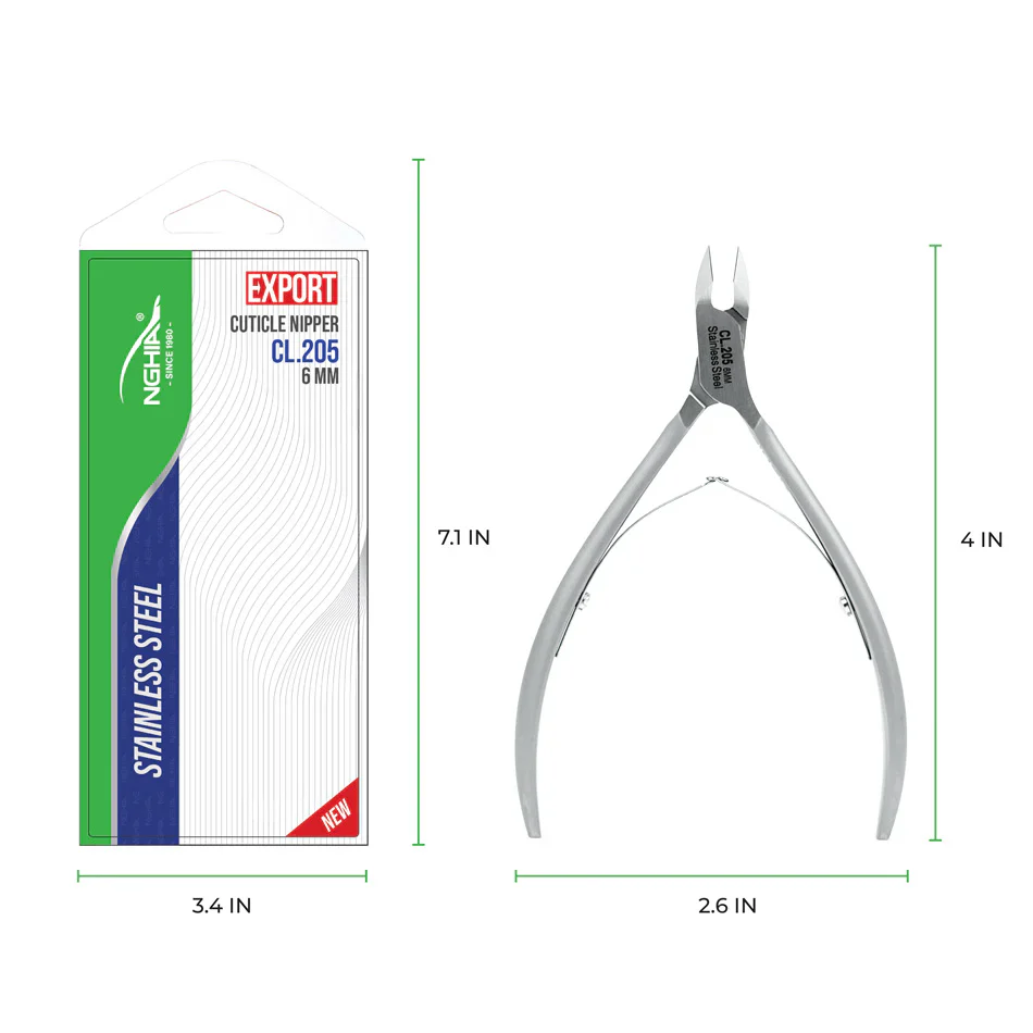 NGHIA Professional Cuticle Nipper CL.205 (Stainless Steel) - Image 3