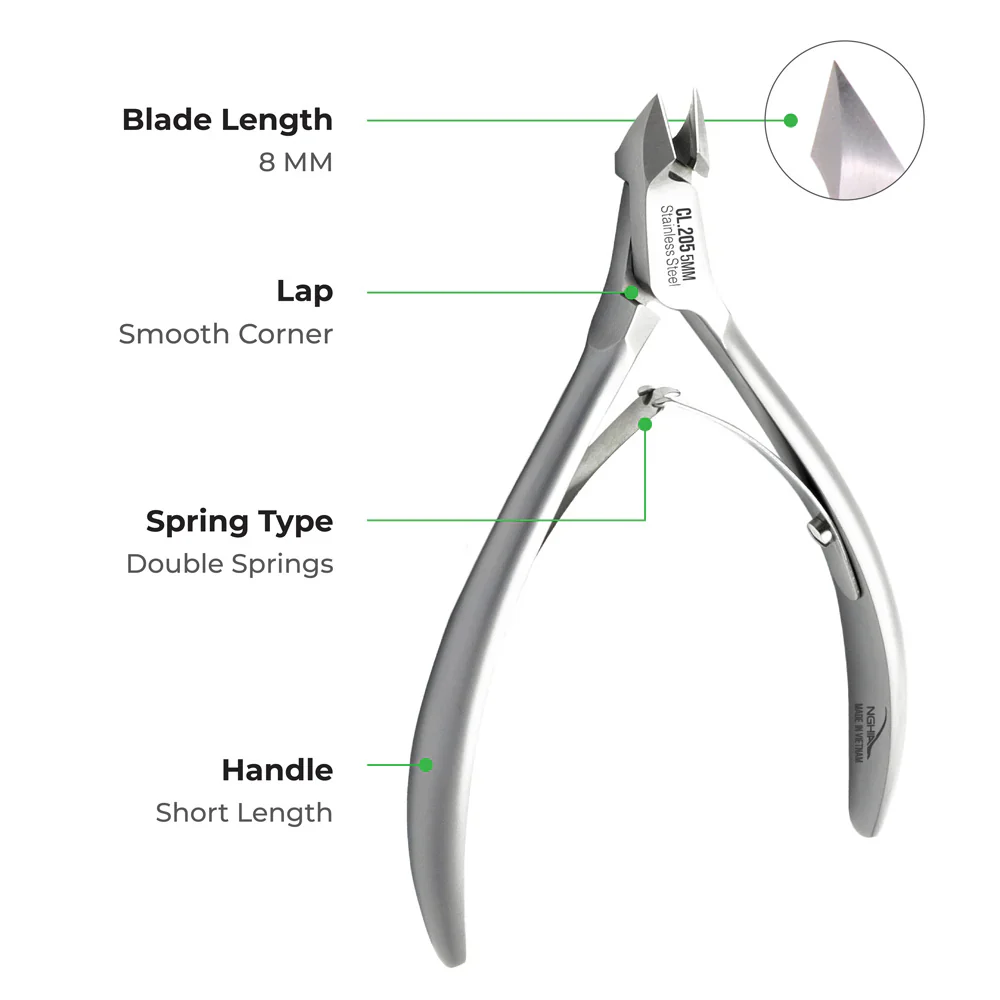 NGHIA Professional Cuticle Nipper CL.205 (Stainless Steel) - Image 4