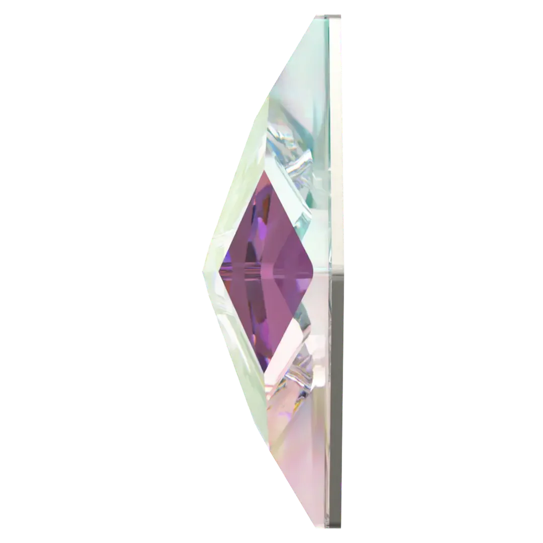 Swarovski Flat Back Crystals Non Hotfix Rhombus (2709) Crystal AB - Image 3