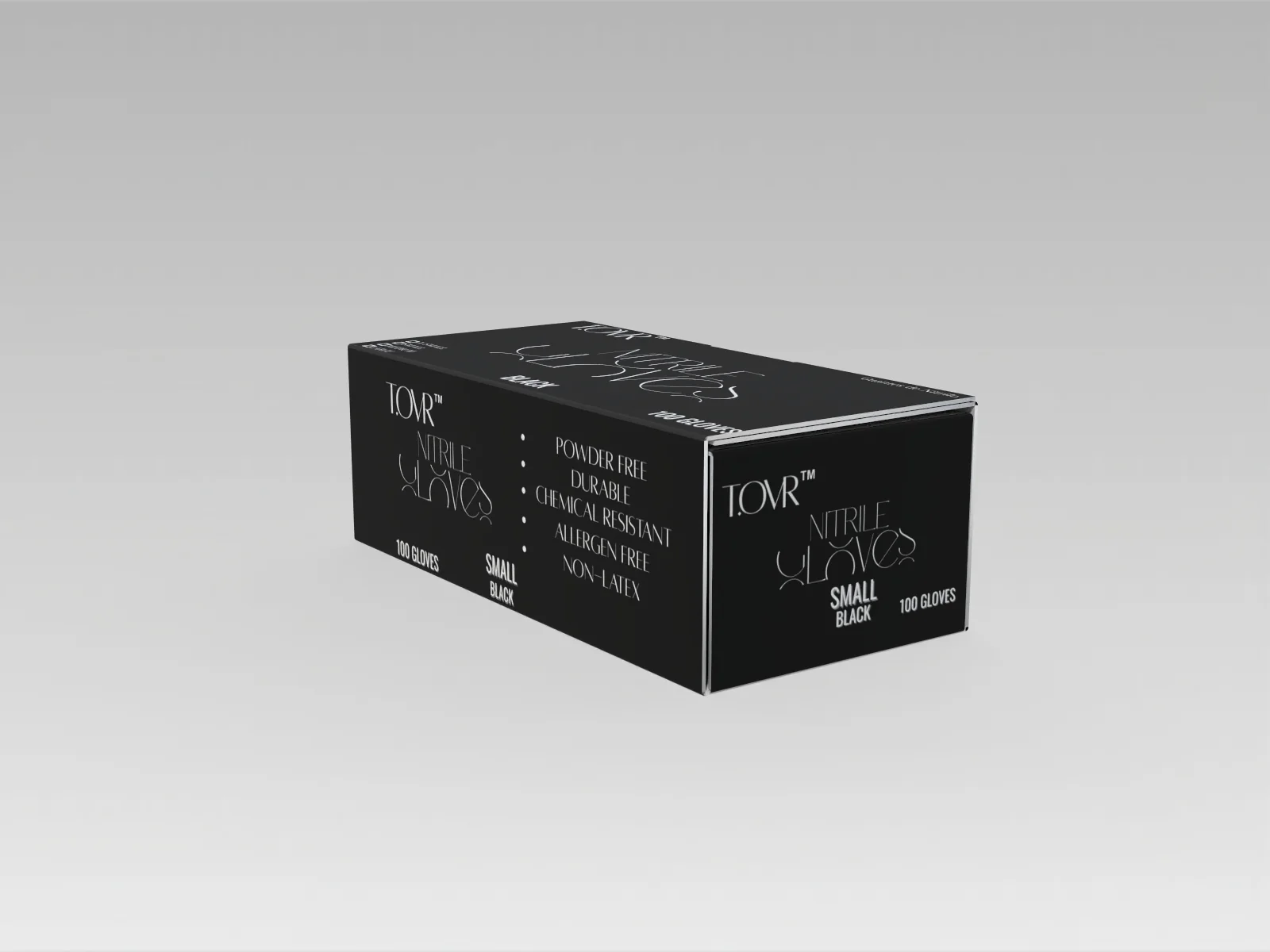 TAKE OVER NITRILE GLOVES BLACK 100ct. - Image 2