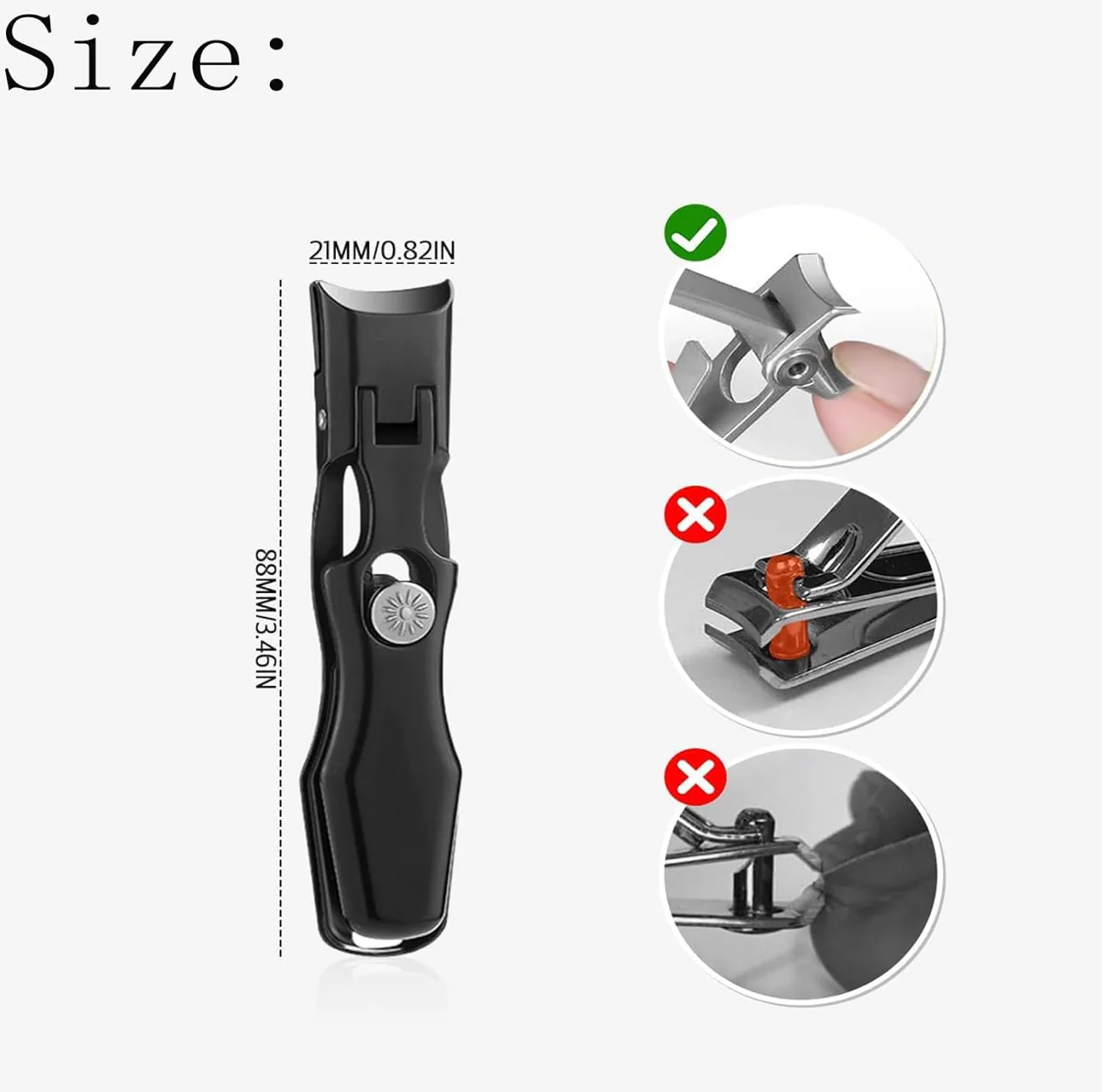 Ultra Wide Jaw Opening Nail Clipper - Image 3