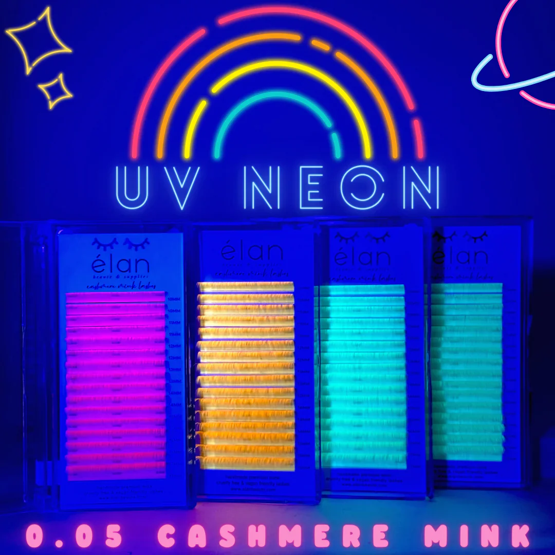 UV NEON 0.05 CC 10-17 mix Cashmere Mink Lashes