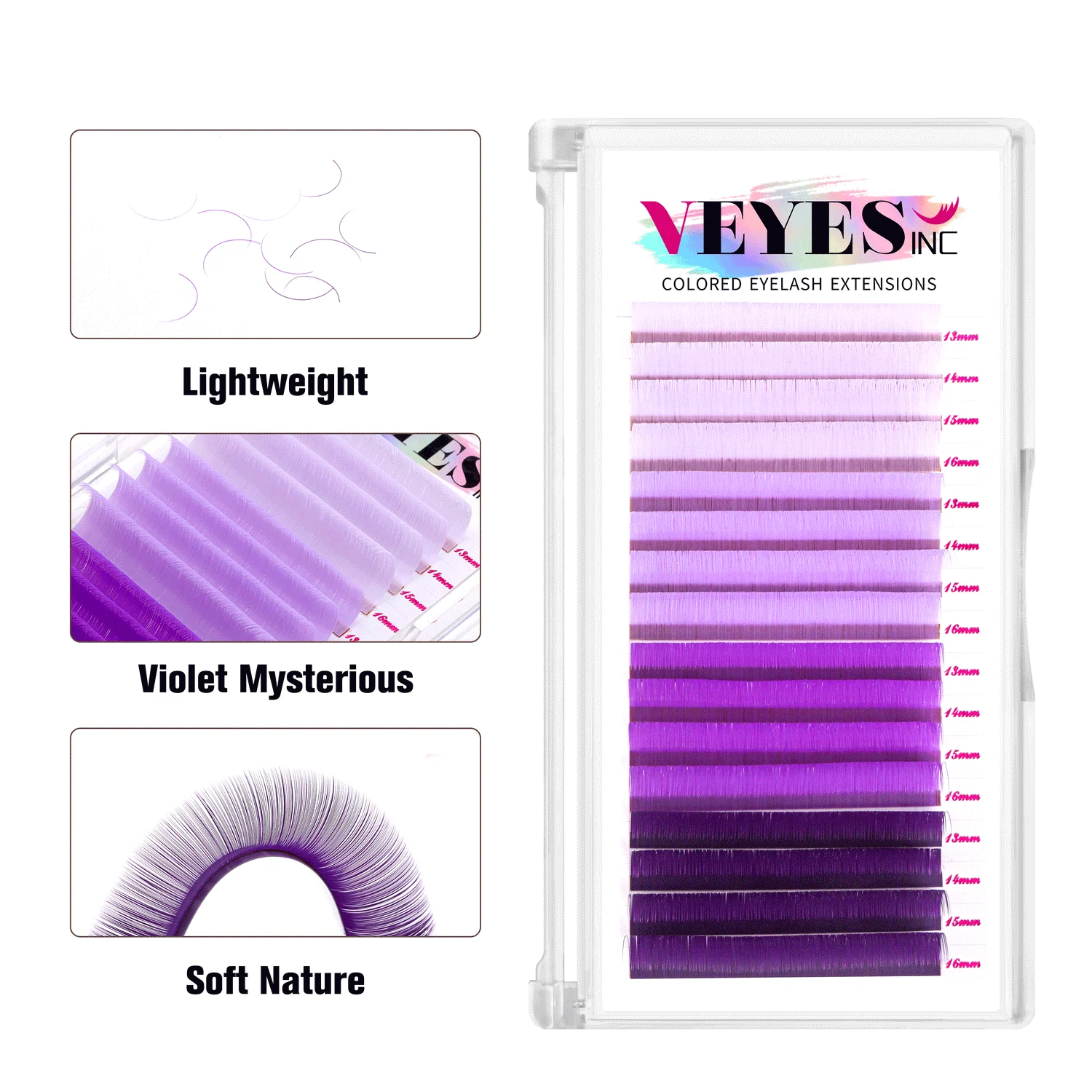 Veyes “Violet Mysterious” Lash Extensions 0.07 - Image 2