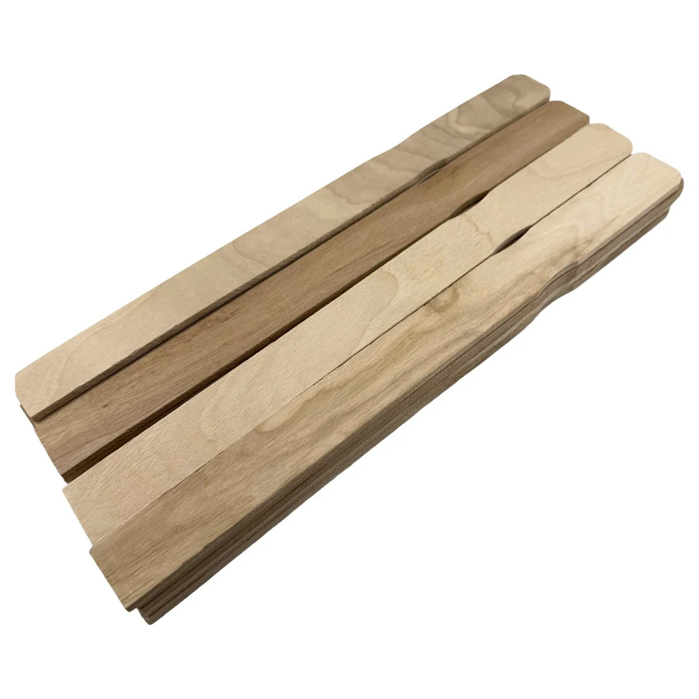 WAXNESS WAX STIRRING SPATULAS POLISHED BIRCHWOOD 10.5" X 1" 20 PCS - Image 2